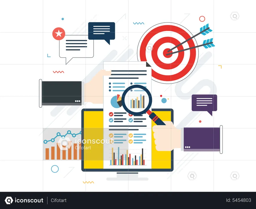 Financial investment analytics  Illustration