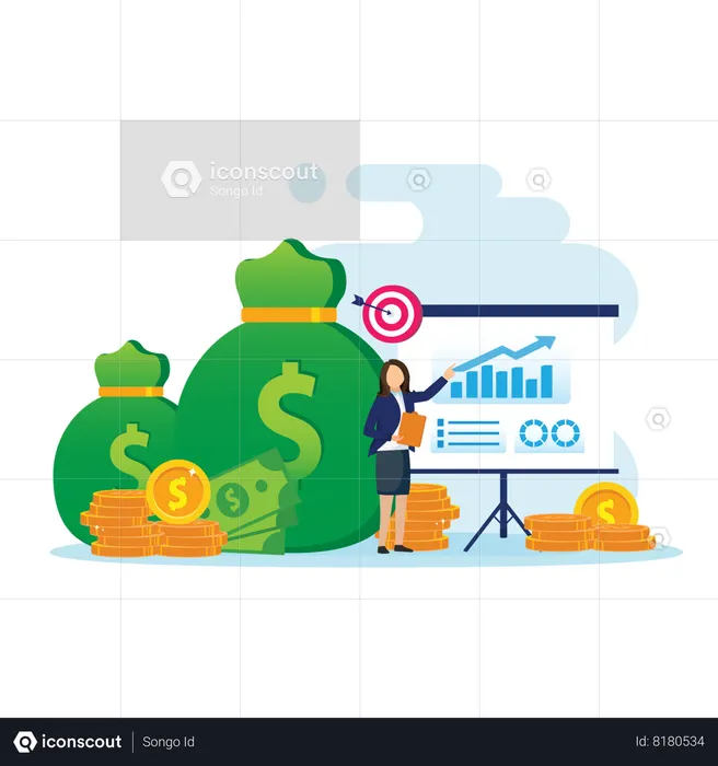 Financial Investment Profit  Illustration