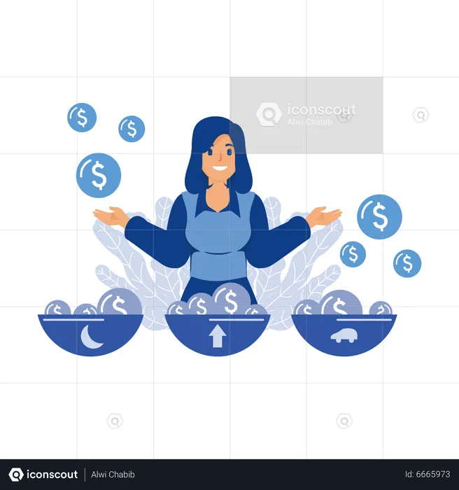 Financial of budget planning  Illustration