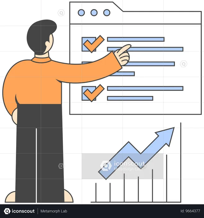 Financial Planning discussed by employee  Illustration