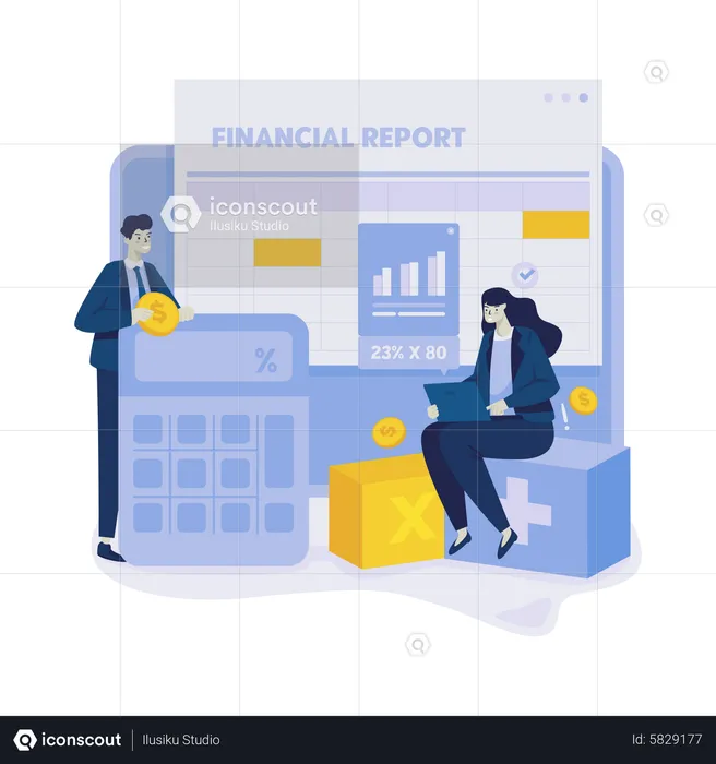 Financial report  Illustration