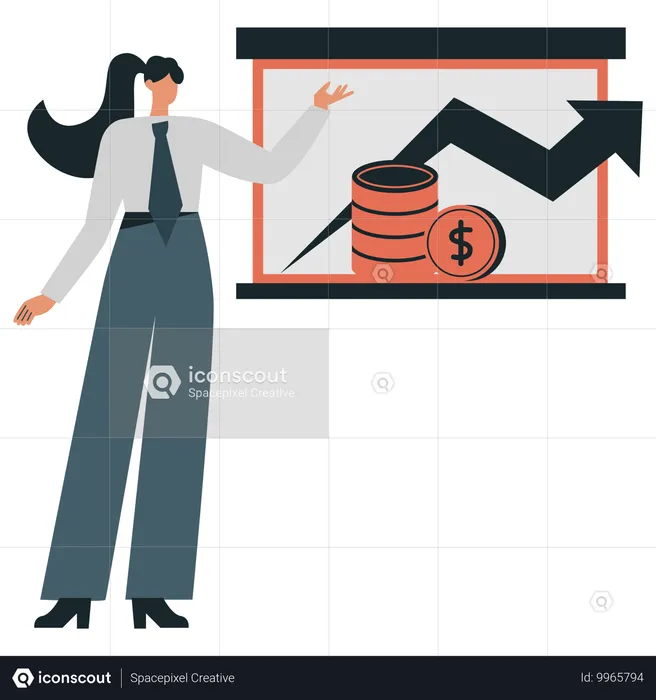 Financial Report Presentation  Illustration