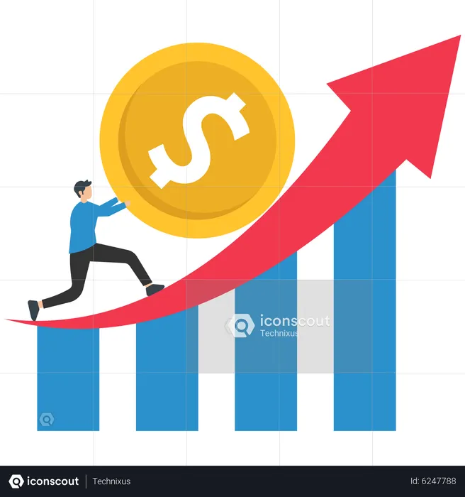 Financial rise  Illustration