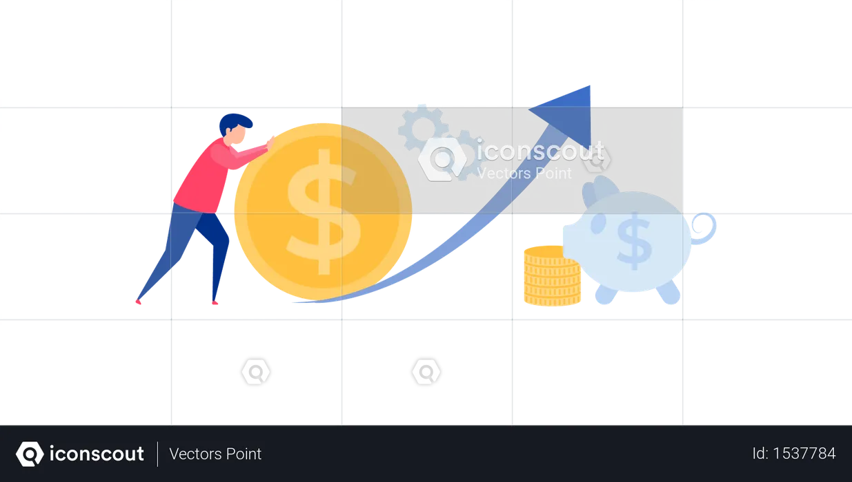 Financial Savings  Illustration