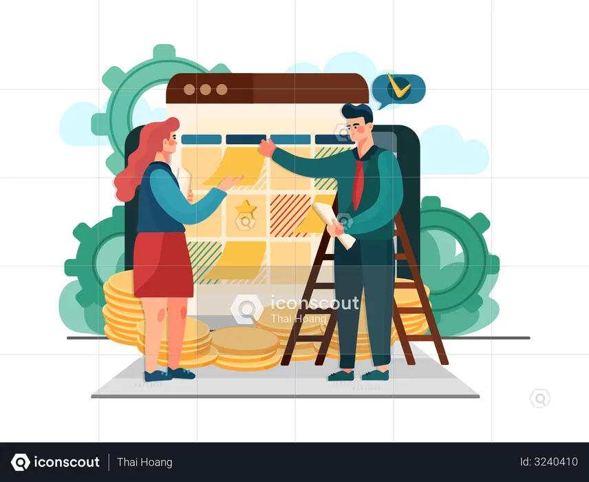 Financial Task Management  Illustration