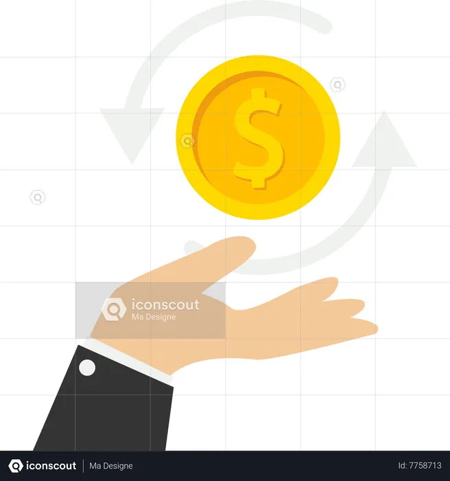 Financial turnover in business  Illustration