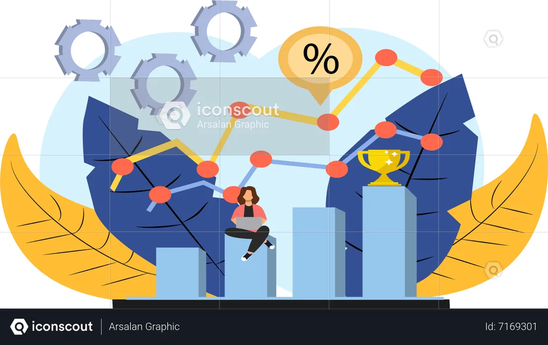 Crecimiento financiero  Ilustración