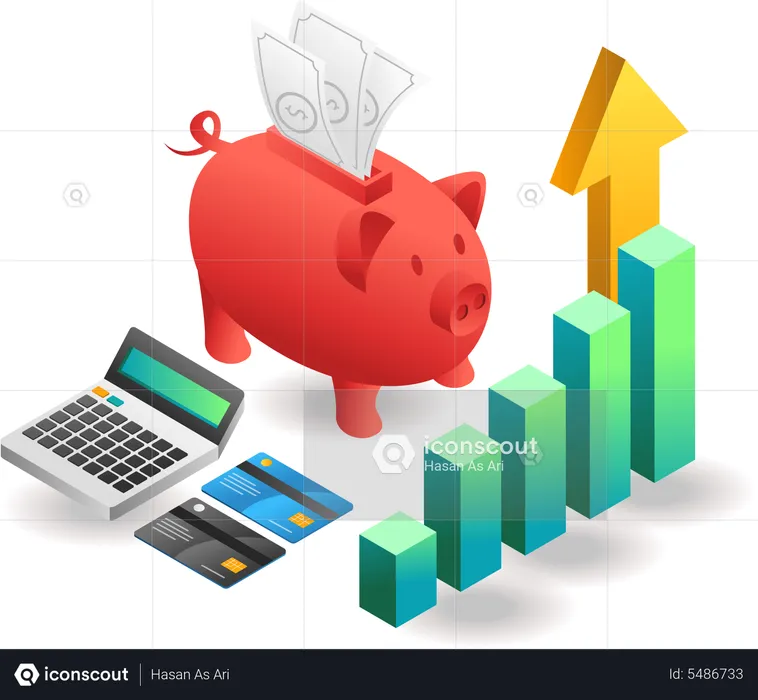 Finanzen sparen  Illustration