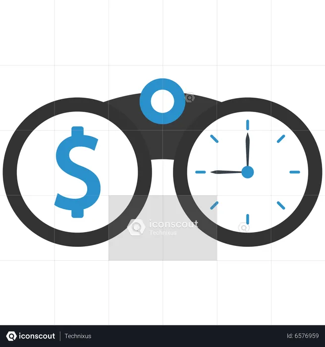 Finanzielle Vision und finanzielle Zeit  Illustration