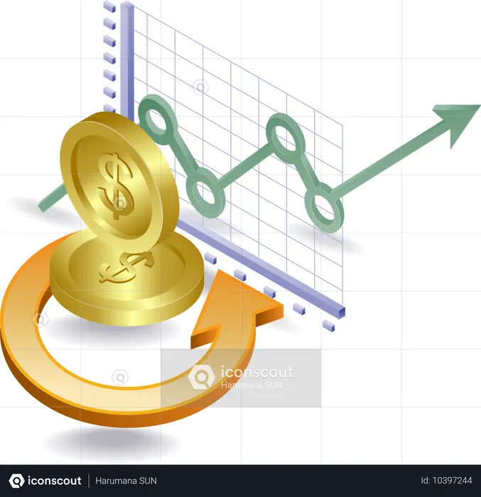 Finanzieller Geschäftswachstumszyklus  Illustration