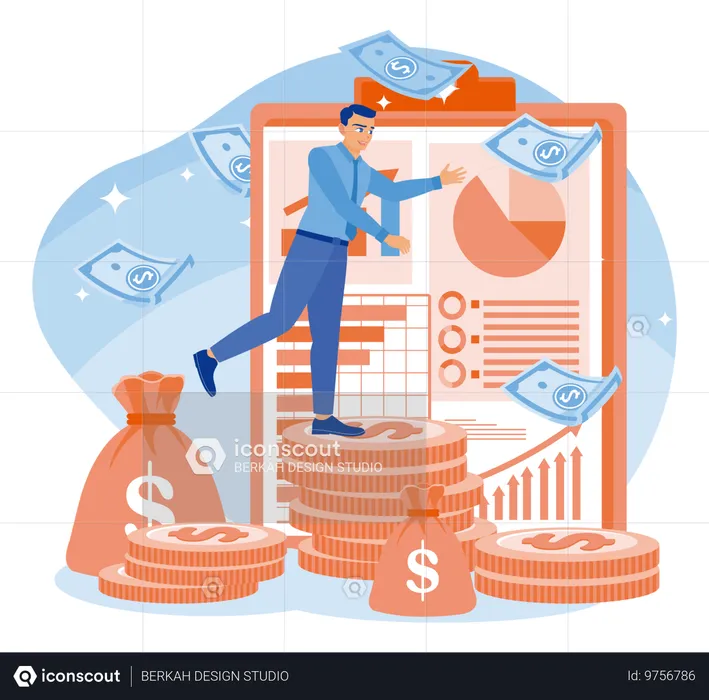 Finanzieller Gewinn  Illustration