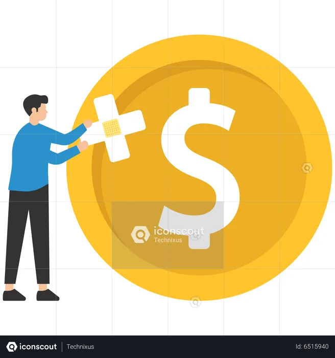 Finanzielles Problem lösen  Illustration