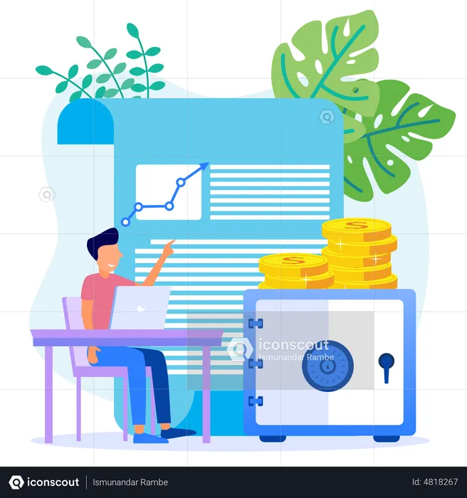 Finanzinvestitionsbericht  Illustration