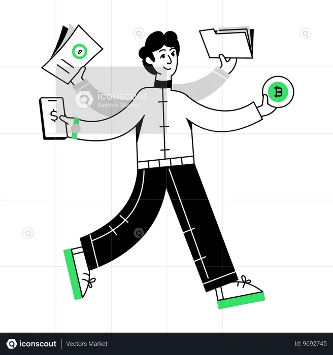 Finanzmanager  Illustration