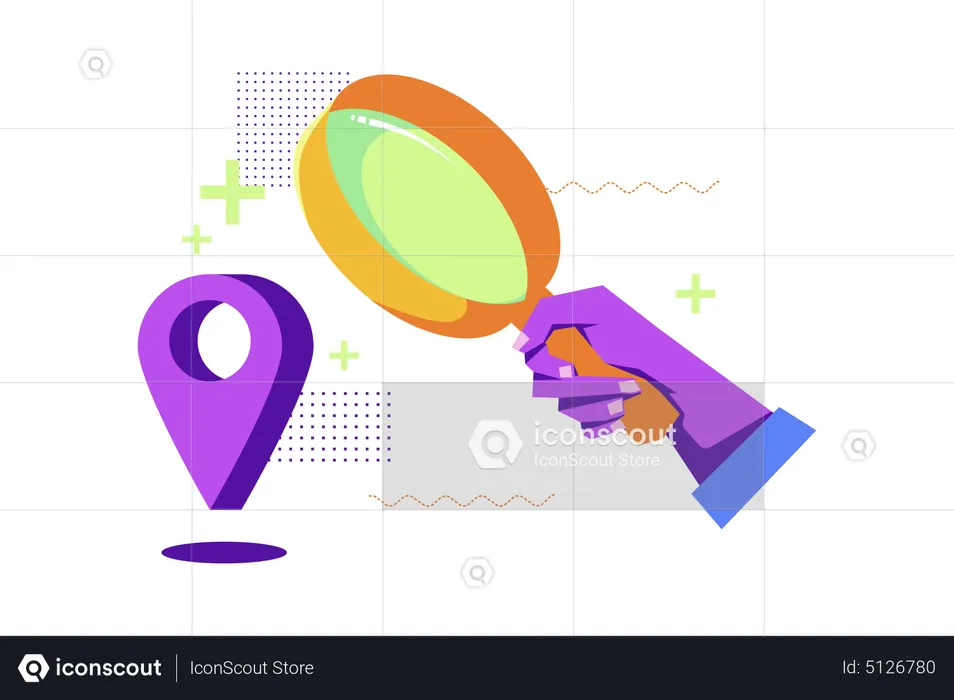 Finding Business location  Illustration
