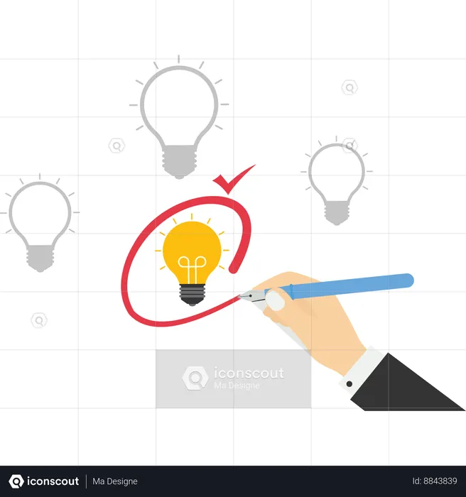 Finding good idea  Illustration