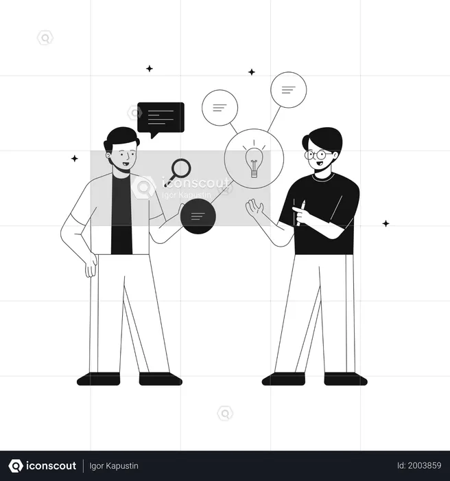 Finding idea or solution  Illustration