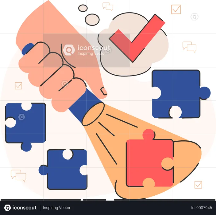 Finding problem solution  Illustration