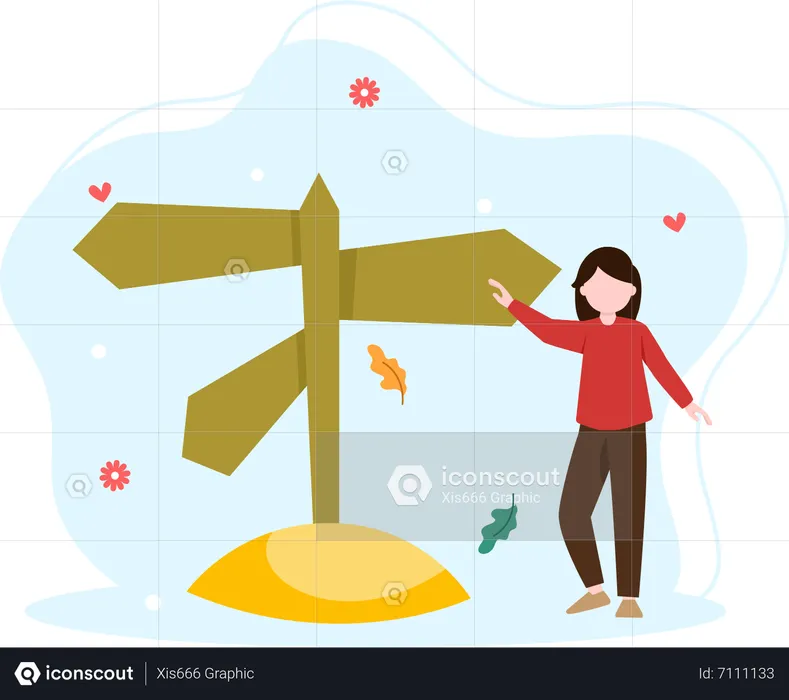 Finding travel location  Illustration