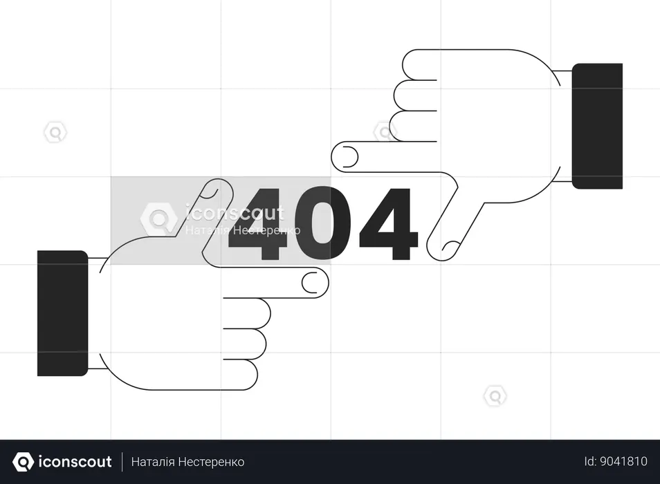 Finger frame error 404 flash message  Illustration