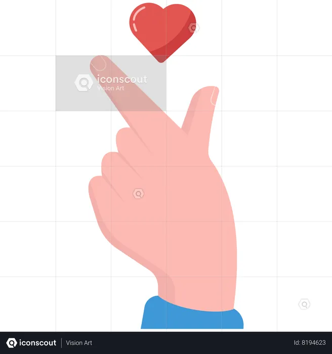 Finger symbolizing love  Illustration