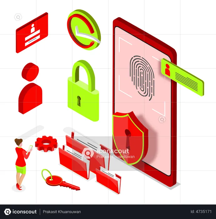 Fingerabdrucksicherheit  Illustration