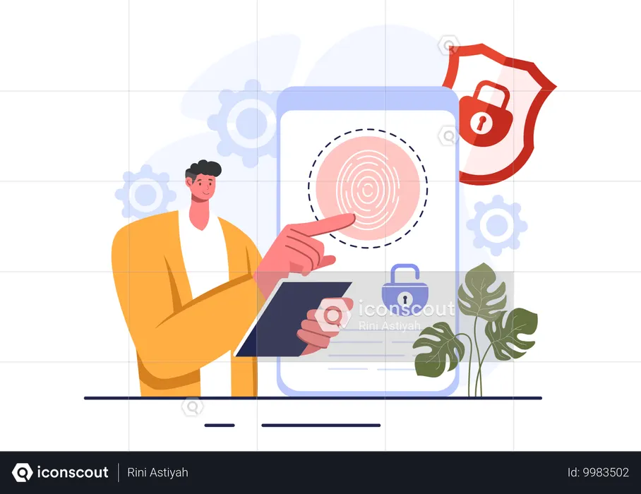 Fingerprint Lock  Illustration
