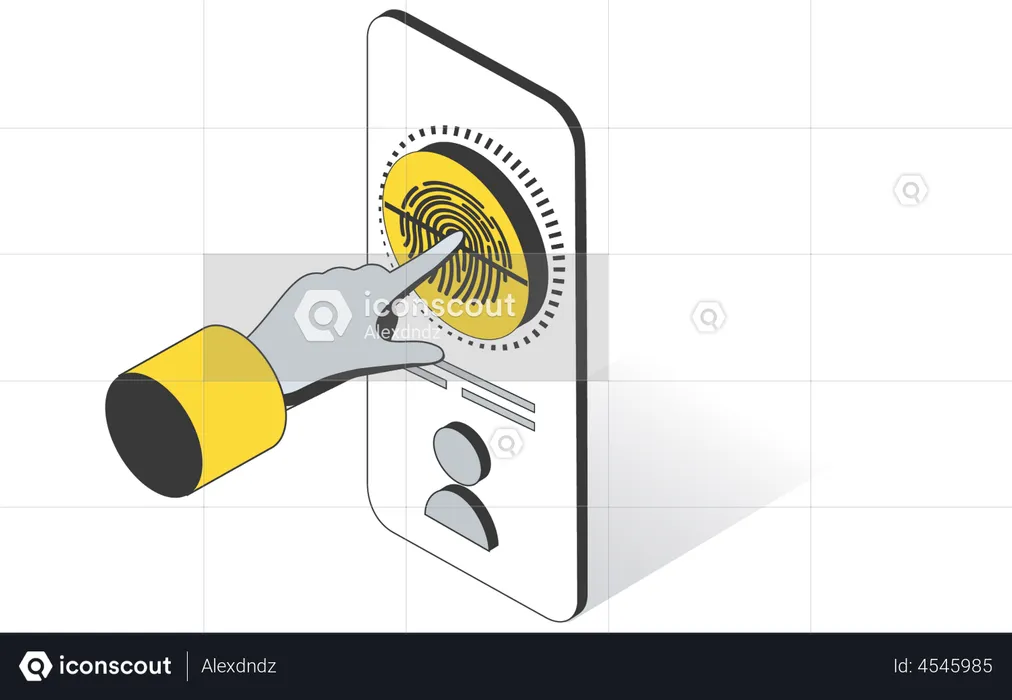 Fingerprint Lock  Illustration