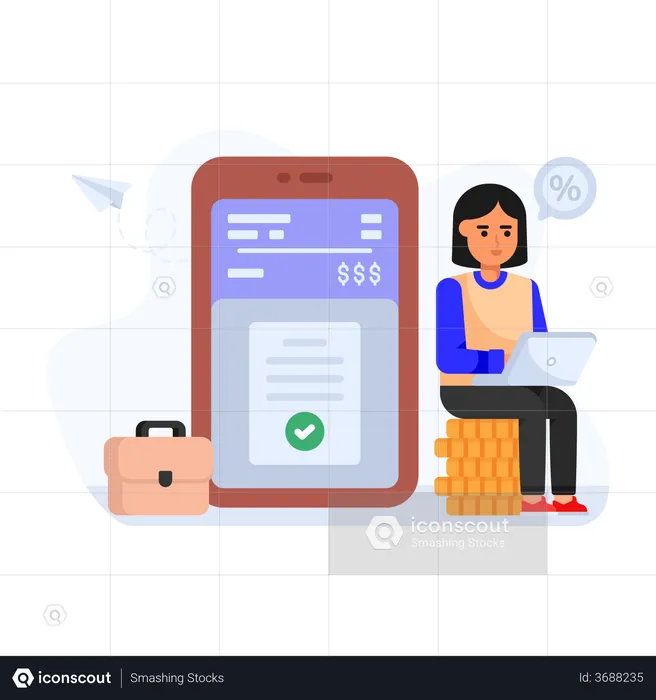 Fintech App  Illustration