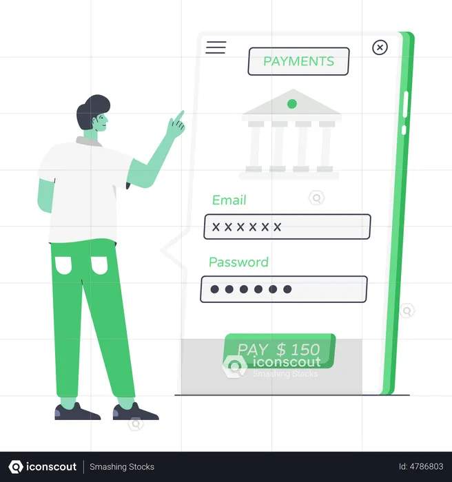 Paiement fintech  Illustration