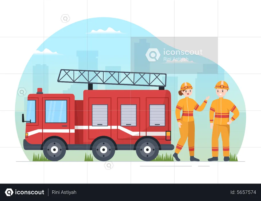 Fire Department  Illustration