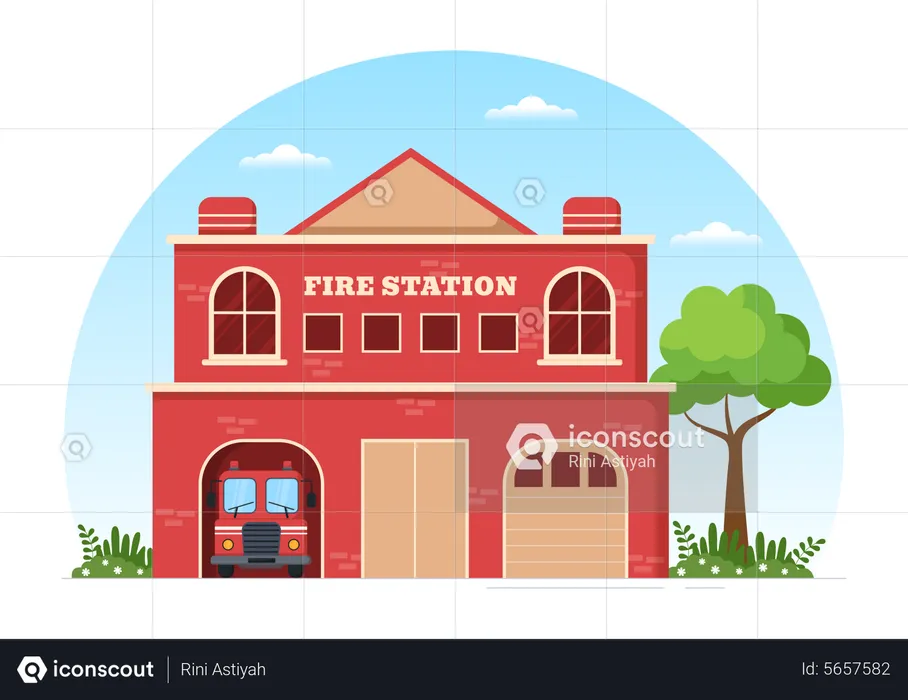 Fire Department building  Illustration
