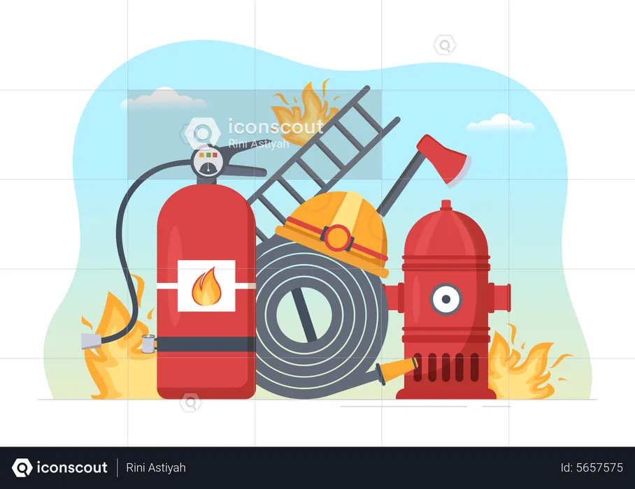 Fire Equipment  Illustration