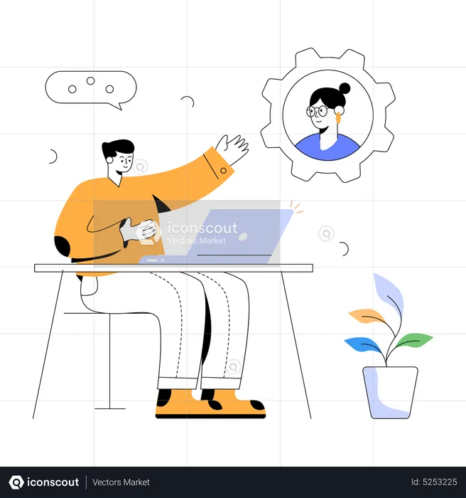 Customer Support Service  Illustration