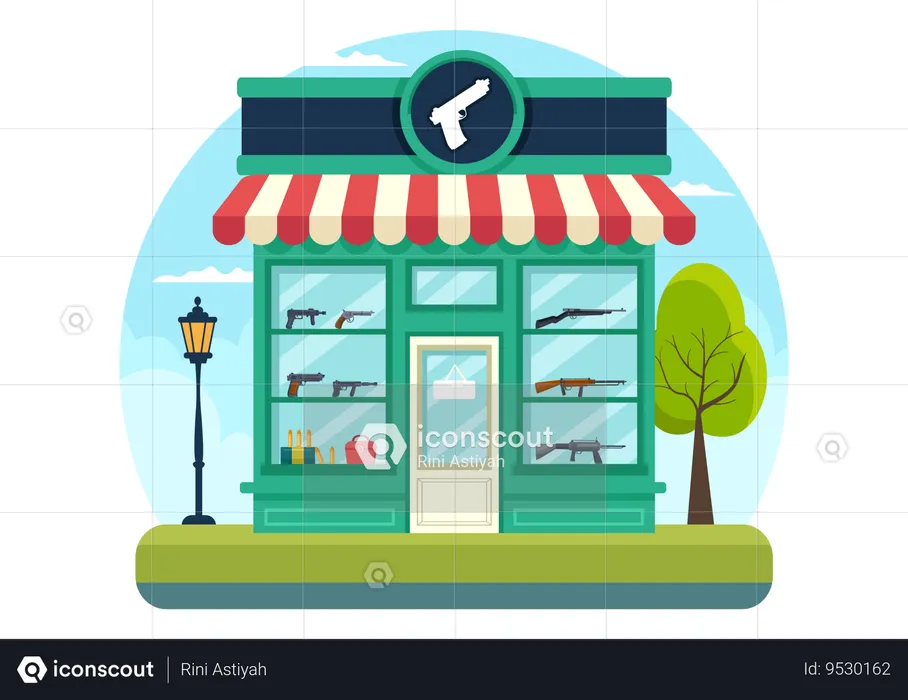 Firearm Retail  Illustration