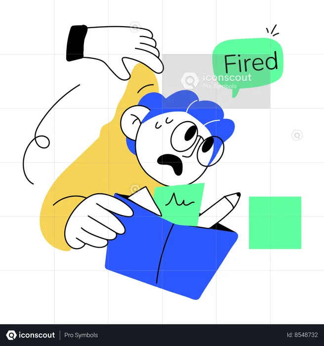 Fired employee  Illustration