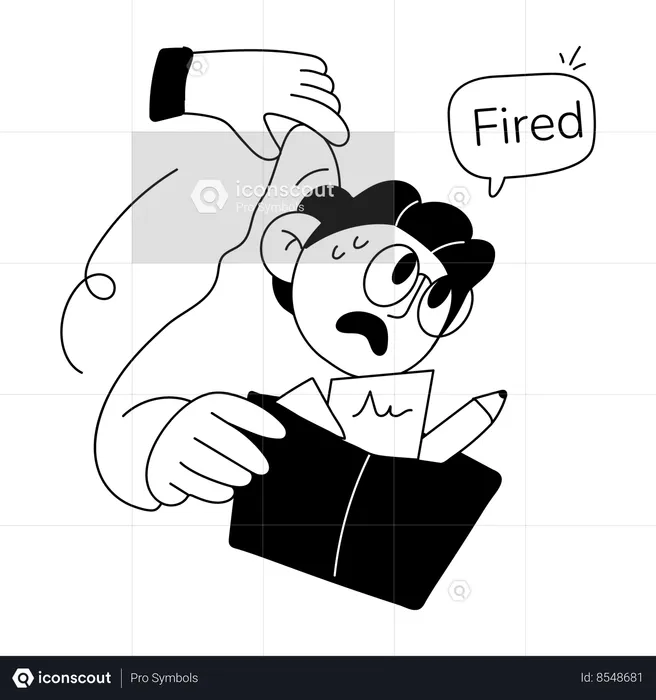Fired employee  Illustration