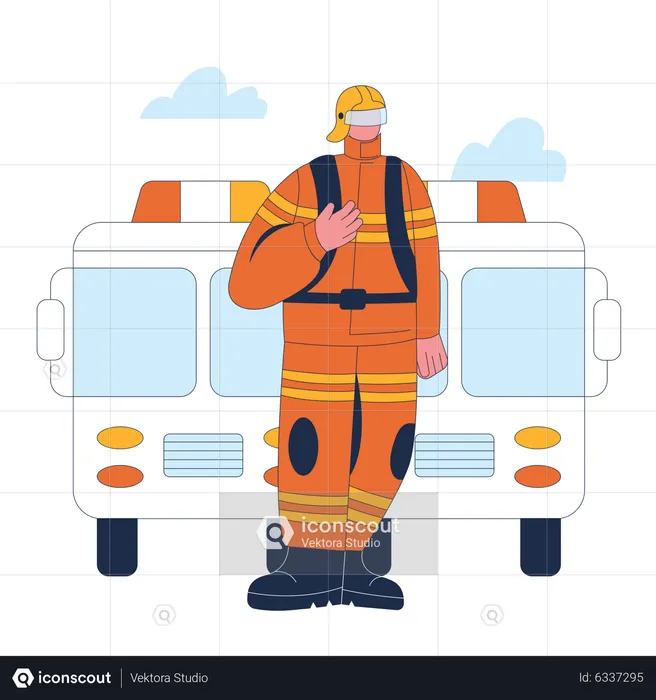 Firefighter  Illustration