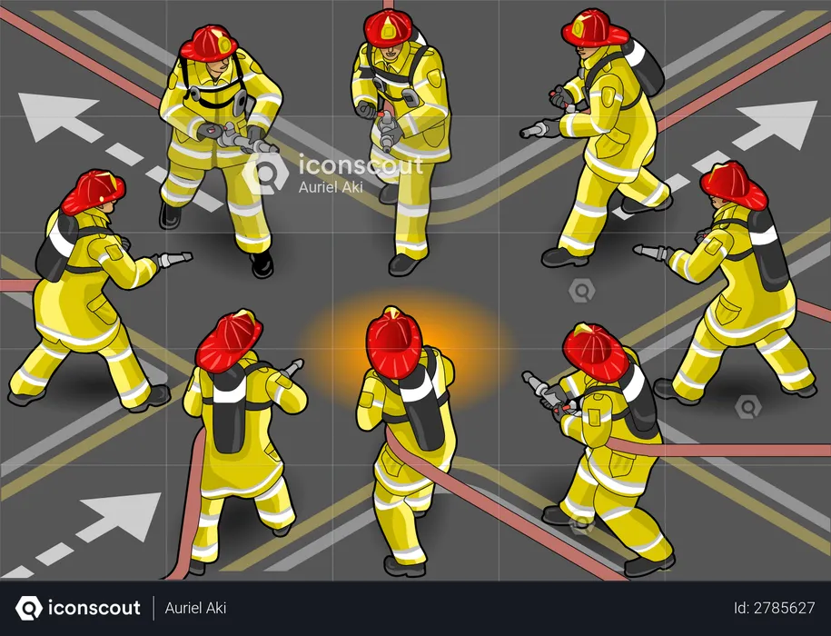 Firefighters  Illustration