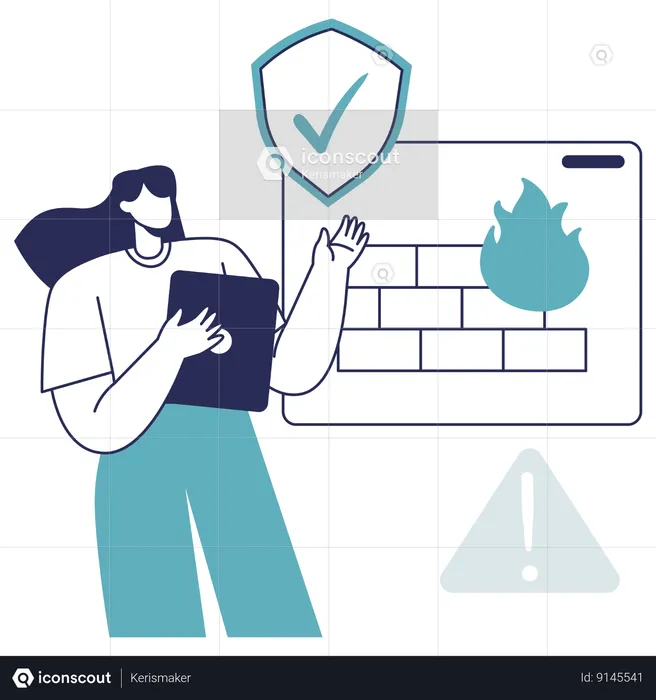 Firewall Network  Illustration