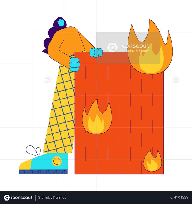 Firewall security  Illustration