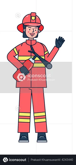 Firewoman  Illustration