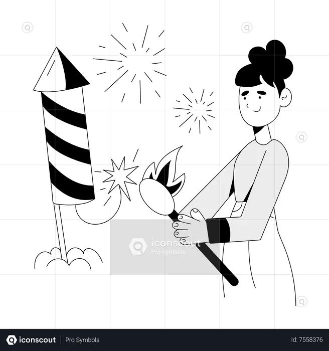 Firework Celebration  Illustration