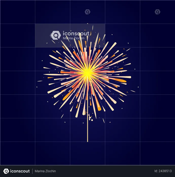 Fireworks and celebration background  Illustration
