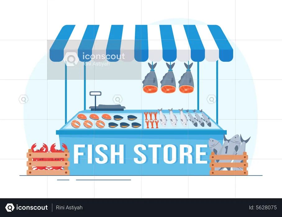 Fish Store  Illustration