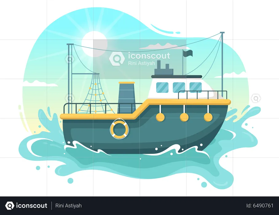 Fishing Boat  Illustration