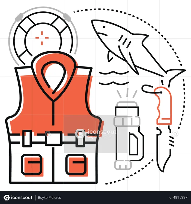 Fishing equipment  Illustration