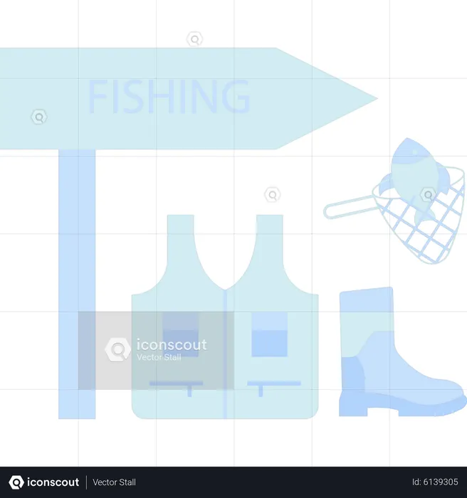 Fishing equipment  Illustration