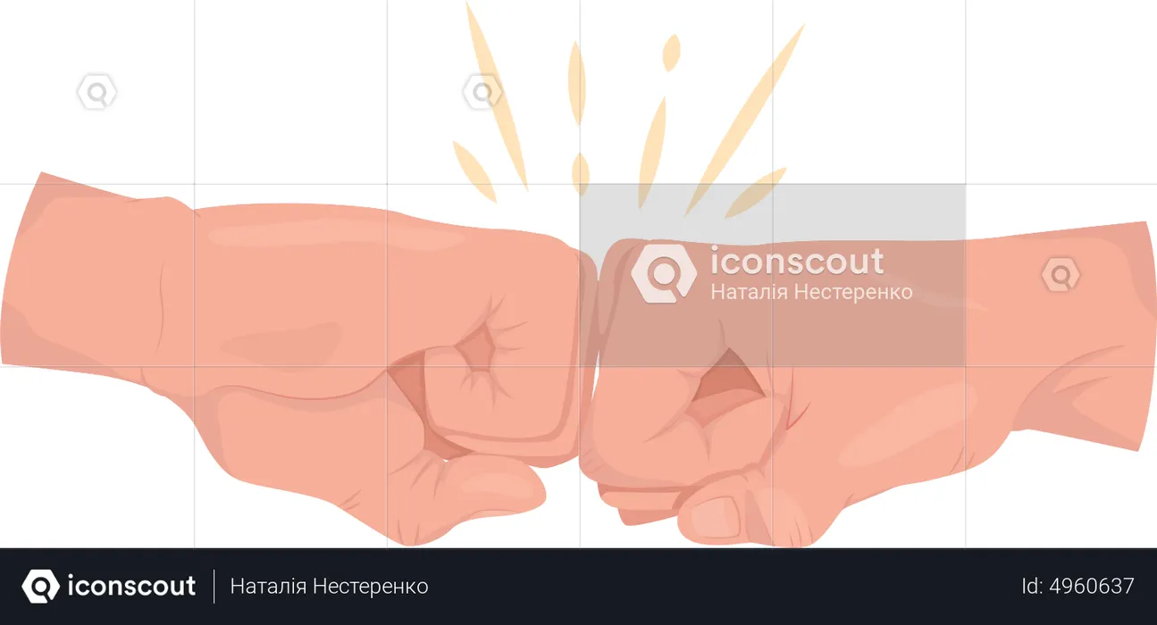 Fist Bump Gesture  Illustration