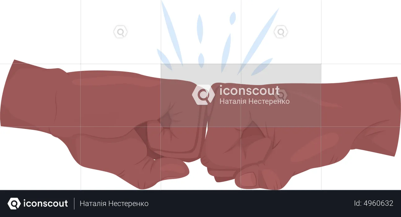 Fist Bump Gesture  Illustration